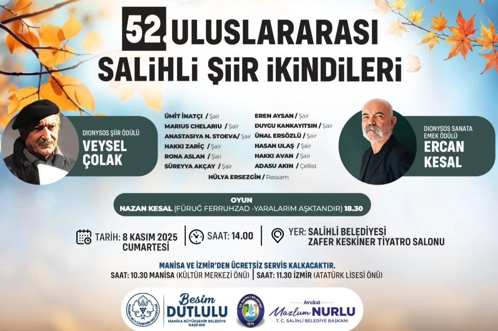 Manisa Salihli ‘Şiir İkindileri’nde buluşacak