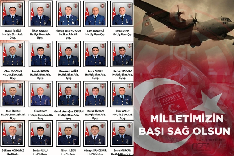 MSB şehitlerimizin kimliklerini paylaştı… Gürcistan-Azerbaycan sınırında düşen askeri uçaktaki 20 askerimiz şehit!