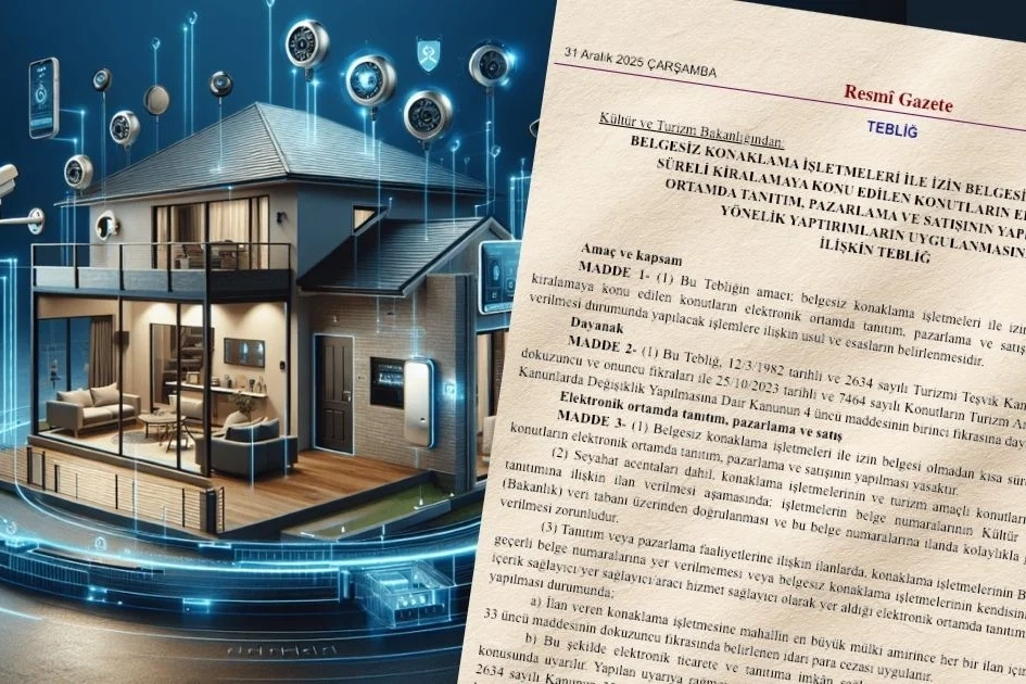 Belgesiz konaklama ve kısa süreli kiralamaya dijital denetim… Tebliği yayımlandı