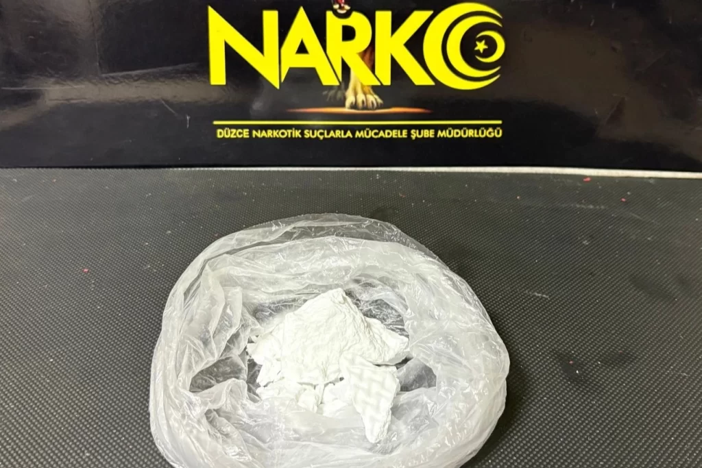 Düzce’de 55 gram kokain ele geçirildi