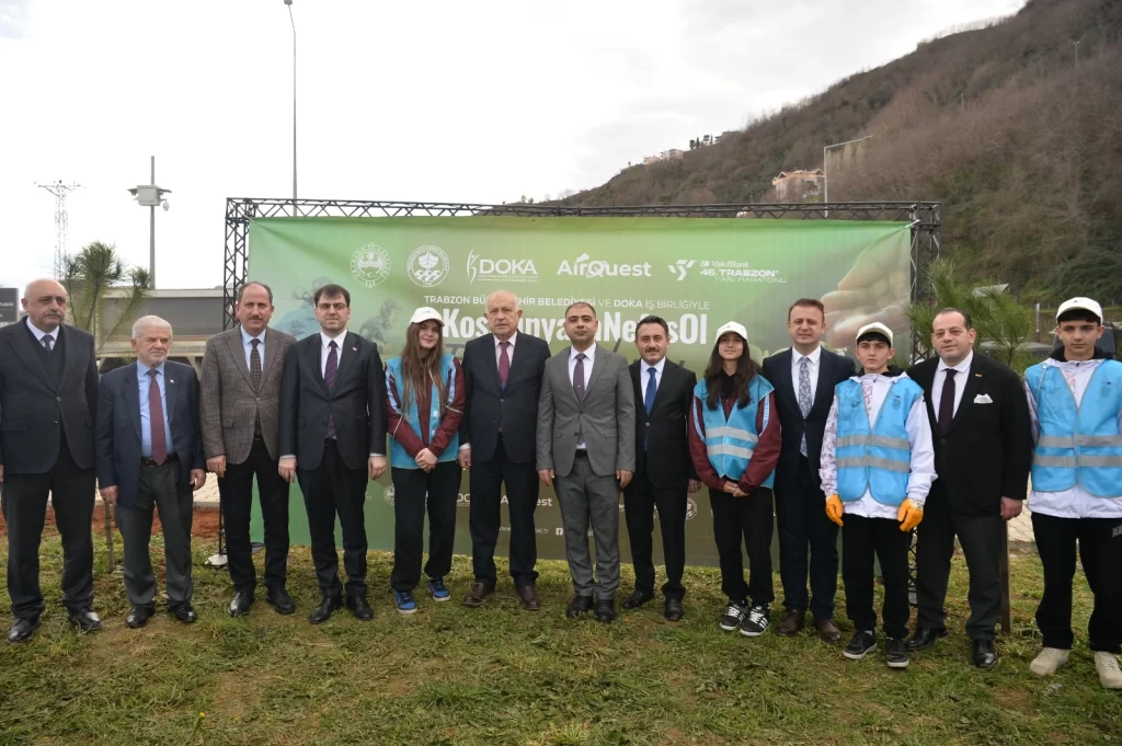Trabzon Yarı Maratonu öncesi fidanlar toprakla buluştu