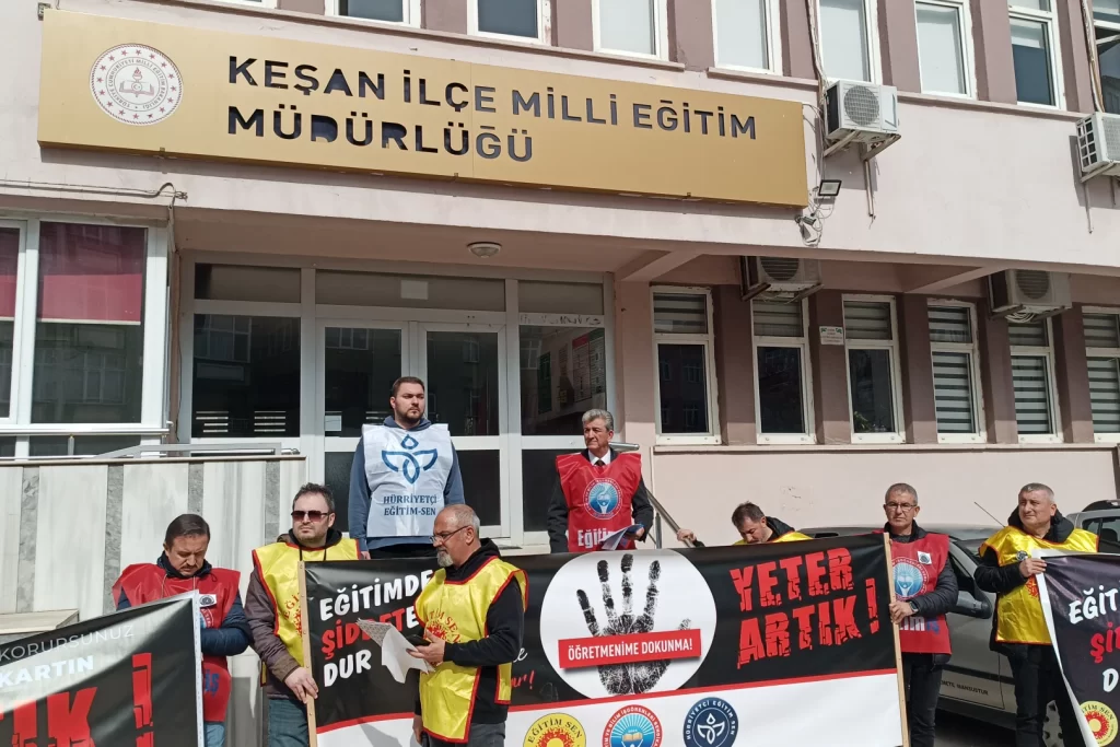 İstanbul’daki öğretmen cinayetine Keşan’dan kitlesel ses