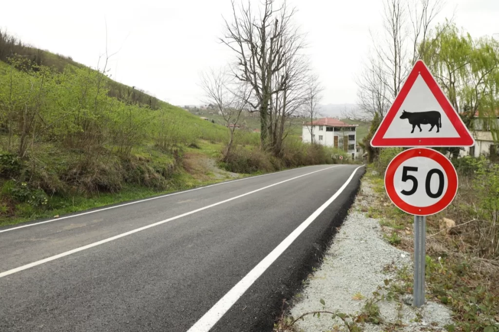 Ordu’da tamamlanan yollarda trafik güvenliği artırılıyor