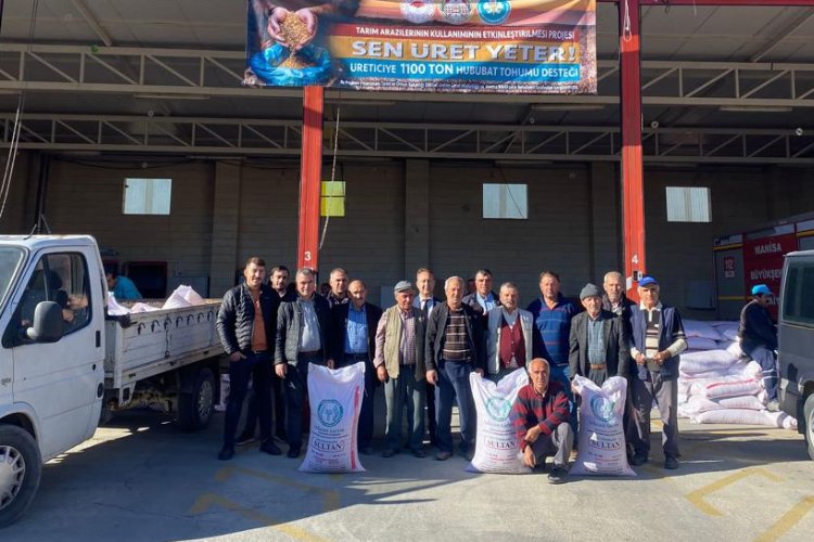 Manisa Kula’da üreticiye tohum desteği