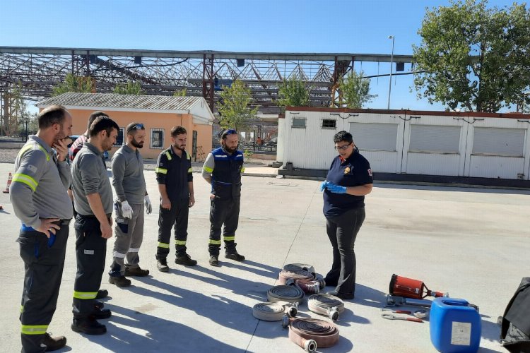 Kocaeli İtfaiyesi’nden endüstriyel tesis eğitimi