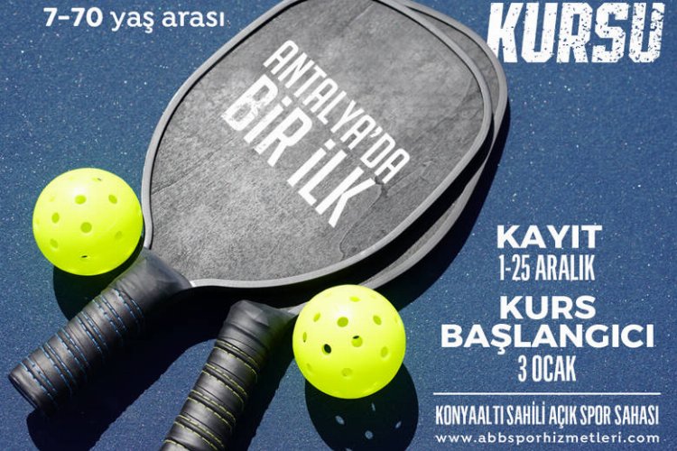 Antalya Büyükşehir’den Pickleball kursu